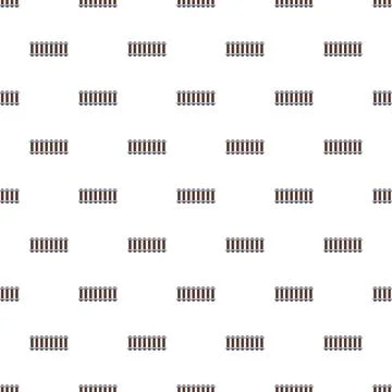 Railroad track pattern forming seamless repeating background Stock Illustration