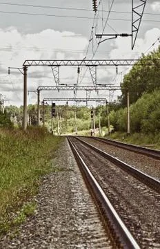 Railroad track Stock Photos