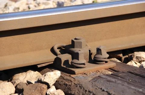 Railroad track Stockfoto's