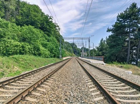 Railroad track 스톡 사진