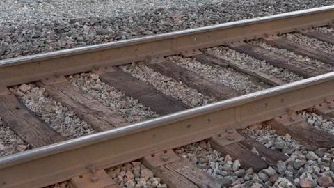 Railroad Tracks and Ties Stock Photos