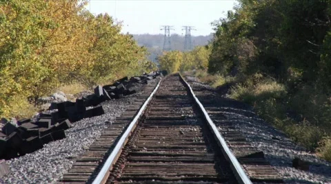 Railroad Tracks Stock Footage 879170
