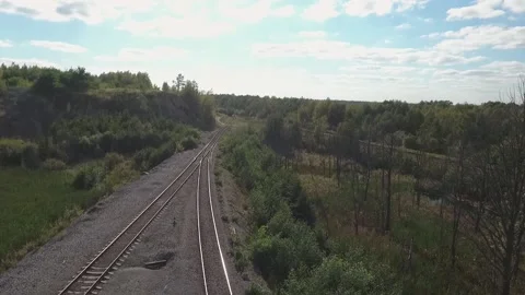 Railroad tracks Stock Footage 202063690