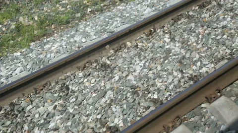 Railroad tracks in motion Stock Footage 52938141