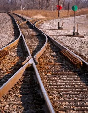 Railroad tracks Stock Photos