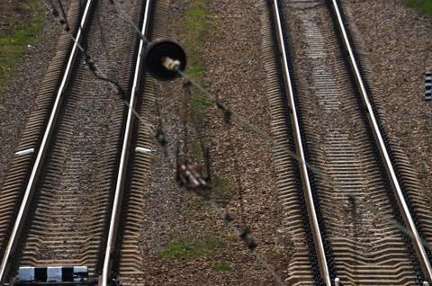 Railroad tracks Stock Photos