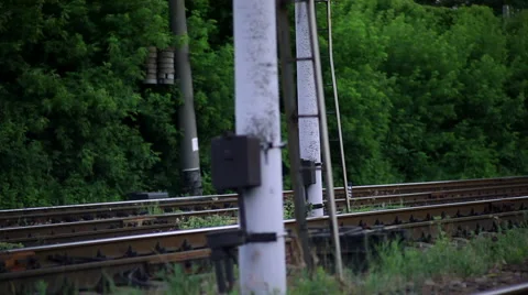 The Railroad Tracks with Pillars Stock-Footage 51229707