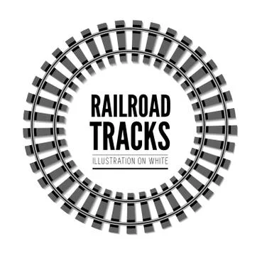Railroad tracks vector llustration Stock Illustration