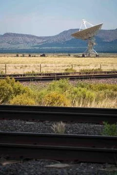 Railroad Tracks at The Very Large Array Radio Astronomy Observatory Stock Photos