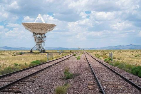 Railroad Tracks at The Very Large Array Radio Astronomy Observatory Stock Photos