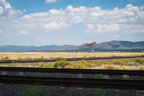 Railroad Tracks at The Very Large Array Radio Astronomy Observatory Stock Photos