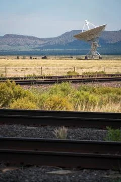 Railroad Tracks at The Very Large Array Radio Astronomy Observatory 写真素材