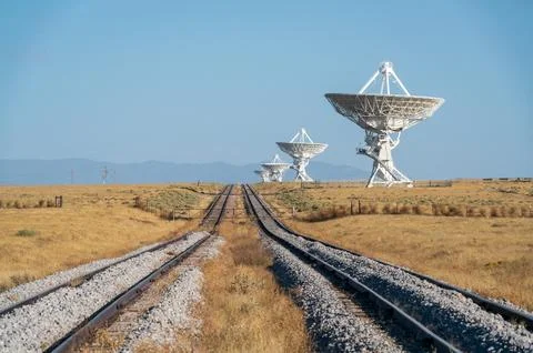 Railroad Tracks at The Very Large Array Radio Astronomy Observatory Stock Photos