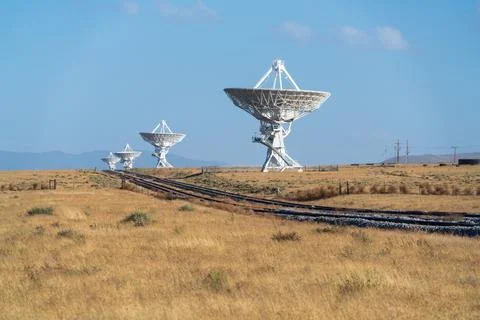 Railroad Tracks at The Very Large Array Radio Astronomy Observatory 写真素材