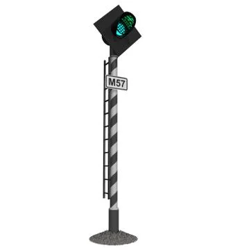 Railroad traffic light Stock Illustration