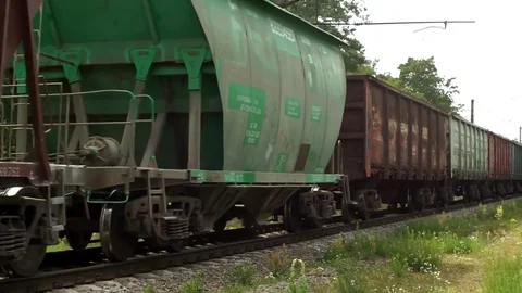 Railroad train move Stock Footage 78511751