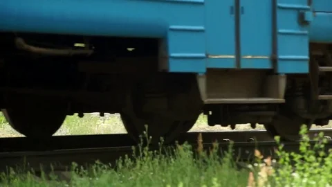 Railroad train move Stock Footage 78511770
