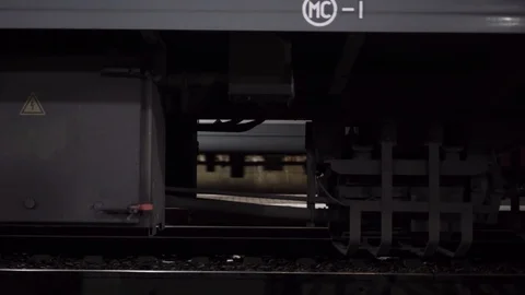 Railroad train pass by Stock Footage 101434213