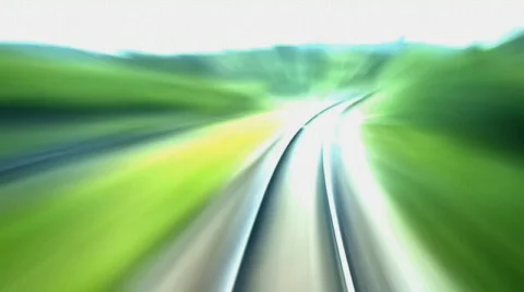 Railroad turning loop 33s Stock Footage