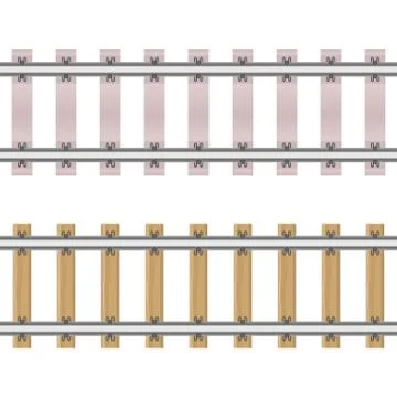 Railroad vector illustration isolated on white background Illustrazione stock