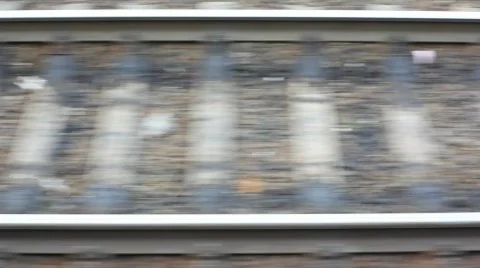 Railroad, view from going train Stock Footage 598670