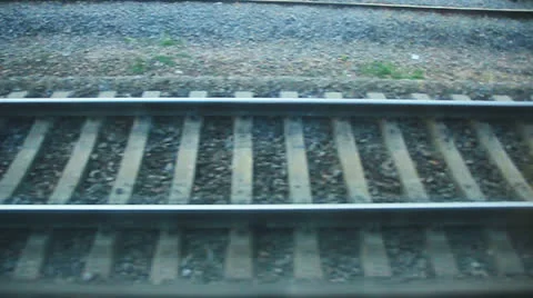 Railroad in wagon window Stock Footage 23342880