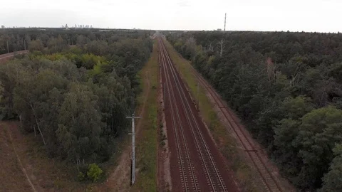 Railroad to Warsaw Stock Footage 91777464