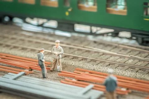 Railroad workers Stock Photos