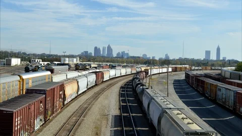 Railroad Yard Hyperlapse Video stock 125221376