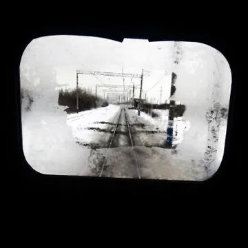 Railroadwindow 库存照片