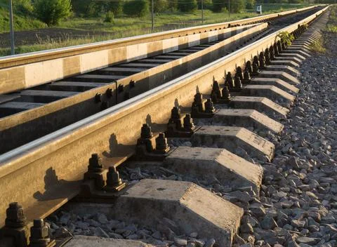 The rails are in perspective. 写真素材