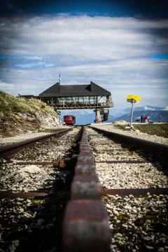 The rails in Austria Stock Photos