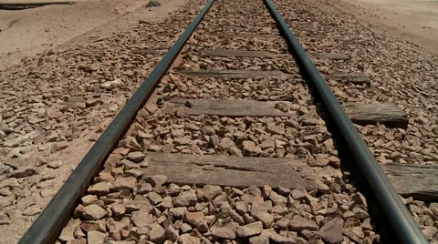 Rails in the middle of nowhere in Bolivia Video stock 50201519