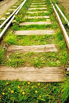 Rails out of order Stock Photos
