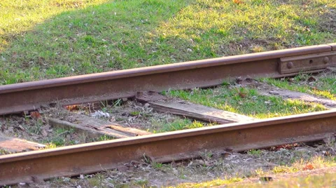 Rails, rusty and abandoned for a long time Видео 49070270