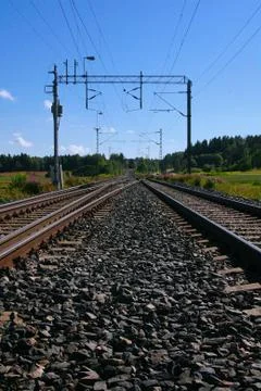 Rails for the train Stock Photos