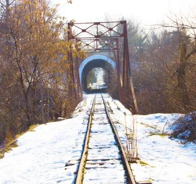 The rails of the train Stock Photos