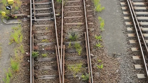 Railtracks and train depot in Leipzig, Germany Stock-Footage 133951446