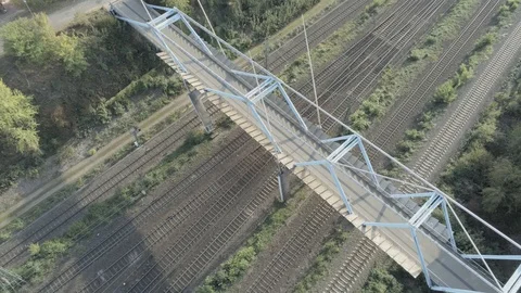 Railway and bridgr Stock Footage 100560737