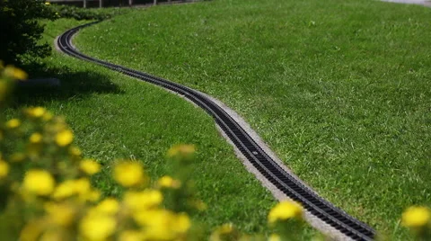 Railway and short train Video stock 1057018