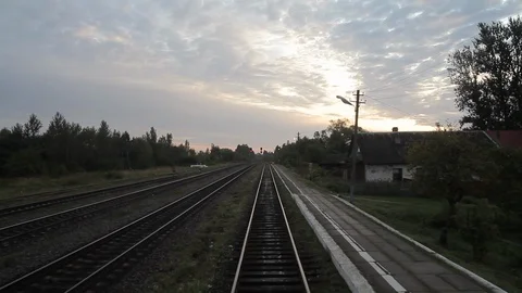Railway and sky Stock Footage 122831791