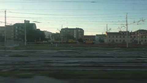 Railway Approaching a Station Video stock 81063856
