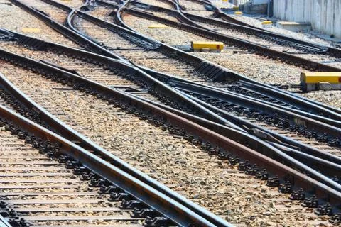 Railway background Stock Photos