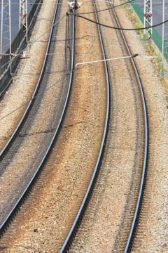 Railway background Stock Photos