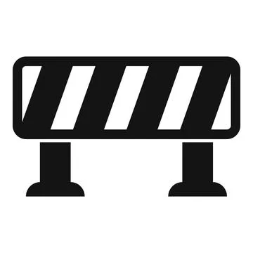 Railway barrier icon simple vector. City station Stock Illustration