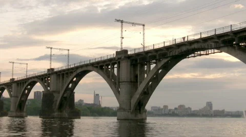 Railway bridge.  Видео 498252