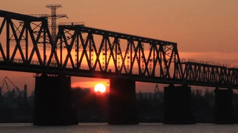 Railway bridge Stock Footage 913772