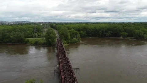 Railway bridge Stock Footage