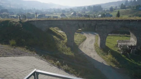 Railway bridge in the mountains Stock-Footage 67384292