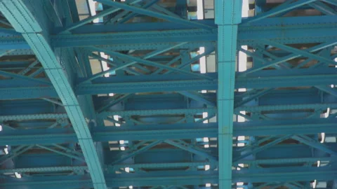 Railway bridge over river Video stock 145426790